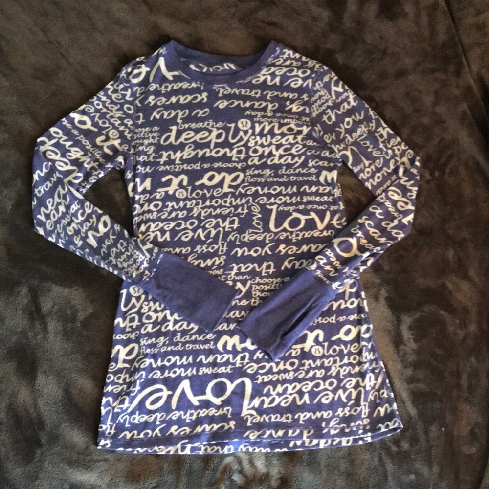 Lululemon Manifesto Purple Long Sleeve